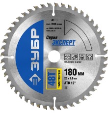 ЗУБР Чисторез, 180 x 20 мм, 48Т, пильный диск по дереву, Профессионал (36905-180-20-48)