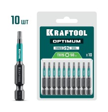 KRAFTOOL OPTIMUM TX 15, 50 мм, 10 шт, биты (26126-15-50-10)