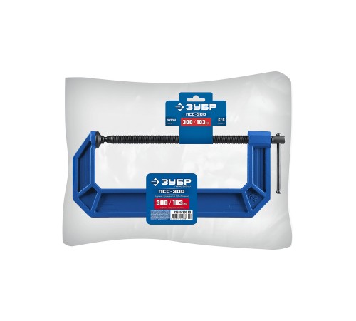 ЗУБР ПСС-300, 300 мм, чугунная струбцина тип С (G-образная), Профессионал (32245-300)