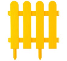 GRINDA Штакетник, 29 х 224 см, желтый, 7 секций, декоративный забор (422209-Y)