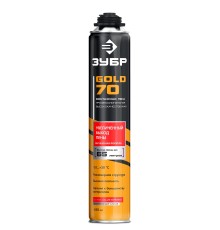 ЗУБР GOLD PRO 70, 850 мл, мелкопористая, c выходом до 65 л, пистолетная, монтажная пена (41157)