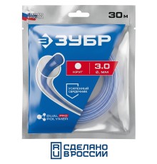 ЗУБР КРУГ с сердечником, 3.0 мм, 30 м, леска для триммера, Профессионал (71012-3.0)
