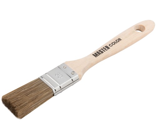 Кисть флейцевая, ширина 30 мм, толщина 14,4 мм, 70% ПЭT/30% нат.щетина, нерж. обжим. MC Кисть флейцевая, ширина 30 мм, толщина 14,4 мм, 70% ПЭT/30% нат.щетина, нерж. обжим. MC