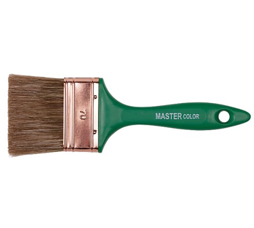 Кисть флейцевая, толщ. 11 мм, 70% ПЭT/30% натур. щетина, нерж.обжим, пласт.ручка, ширина  30 мм MC