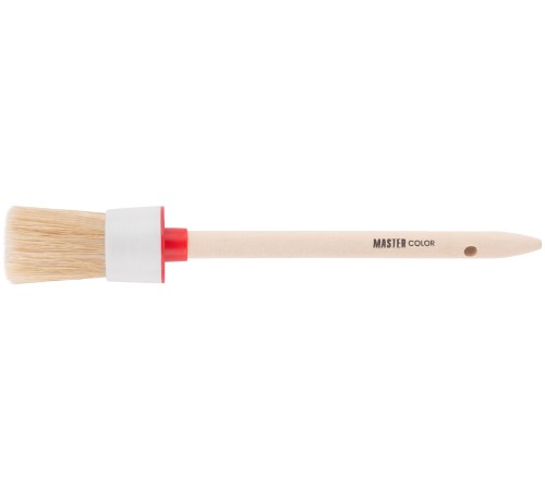 Круглая кисть, натур. щетина, 55% топс, деревянная ручка, Ø35 мм MC