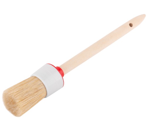 Круглая кисть, натур. щетина, 55% топс, деревянная ручка, Ø35 мм MC