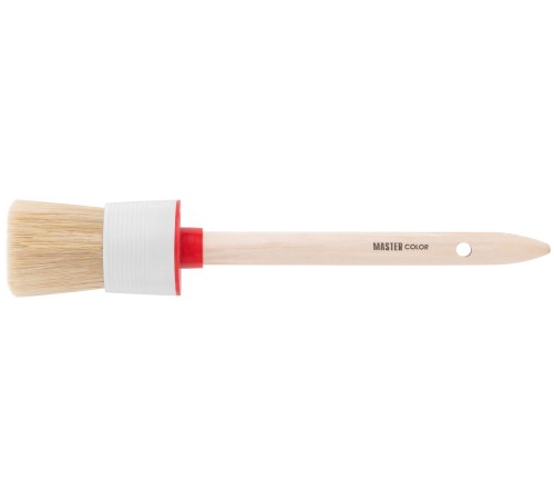 Круглая кисть, натур. щетина, 55% топс, деревянная ручка, Ø45 мм MC