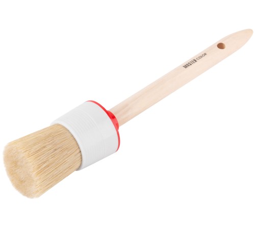 Круглая кисть, натур. щетина, 55% топс, деревянная ручка, Ø45 мм MC