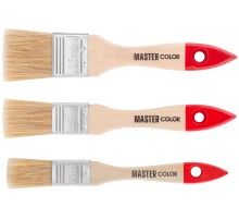 Набор из 3-х флейцевых кистей с деревянными ручками: ширина 20, 25, 35 мм, натур. щетина, 55% топс MC