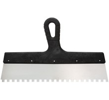 Шпатель зубчатый, 8х8 мм, нержавеющая сталь, пластиковая ручка, 350 мм MC