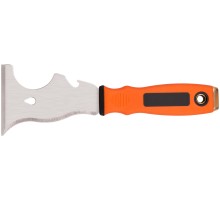 Шпатель-скребок, многофункциональный 8-в-1, нержавеющая сталь, 2К-ручка, 75 мм MC