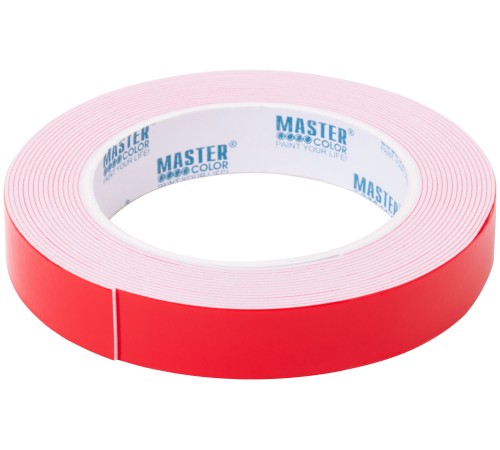 Лента клейкая двусторонняя ультра-сильная Master Color Ultra Power, 19 мм x 5 м, цвет белый MC