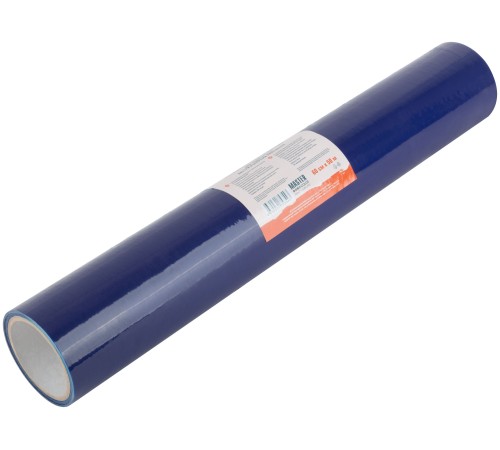 Самоклеящаяся пленка для защиты окон, синяя, толщина 32 мкм., 60 см х 50 м MC