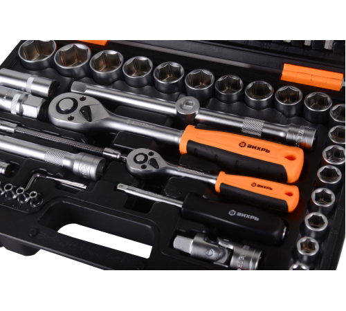 Набор инструментов АВТО, 1/2" , 1/4" , CrV, в кейсе 94 предм Вихрь