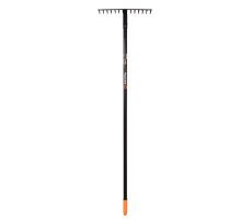 Грабли прямые Вихрь 14 зубьев, сталь, с металлическим черенком