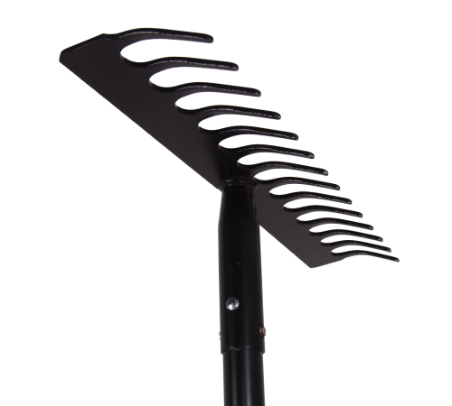 Грабли прямые Вихрь 14 зубьев, сталь, с металлическим черенком