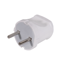 Вилка прямая б/з, белая 6А 250В Вихрь Вилка прямая б/з, белая 6А 250В Вихрь