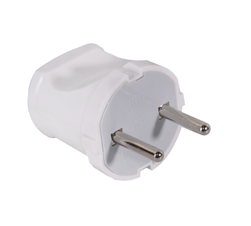 Вилка прямая б/з, белая 6А 250В Вихрь Вилка прямая б/з, белая 6А 250В Вихрь