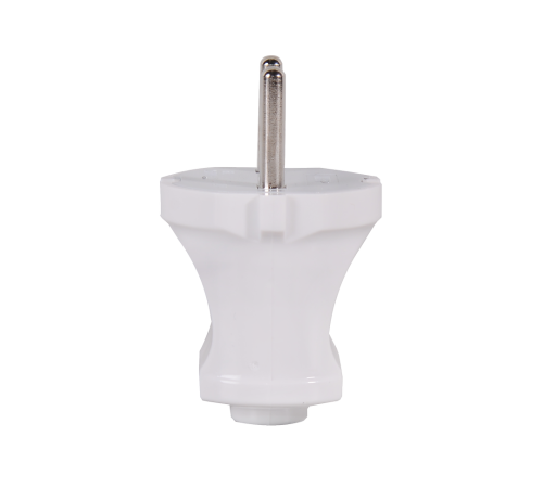 Вилка прямая б/з, белая 6А 250В Вихрь Вилка прямая б/з, белая 6А 250В Вихрь