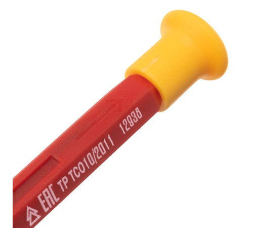 Отвертка со сменными жалами, диэлектрическая до 1000 В, 9 предметов, CrV Сибртех