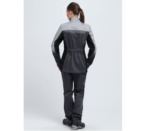 Костюм женский Формула-1 IMP (тк.Смесовая,240) брюки, т.серый/св.серый/черный