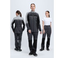 Костюм женский Формула-1 IMP (тк.Смесовая,240) брюки, т.серый/св.серый/черный