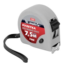 Рулетка Fine,7,5 м х 25 мм,пластиковый корпус Matrix Рулетка Fine,7,5 м х 25 мм,пластиковый корпус Matrix