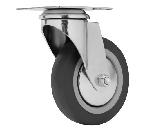 Колесо поворотное D 100 мм, крепление  платформенное Сибртех