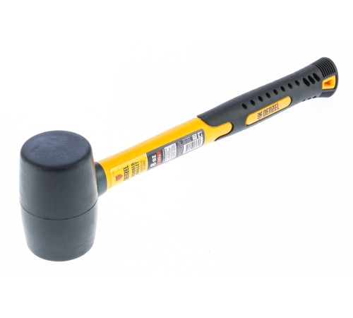 Киянка резиновая, 8 oz, черная резина, фибергласовая рукоятка// Denzel