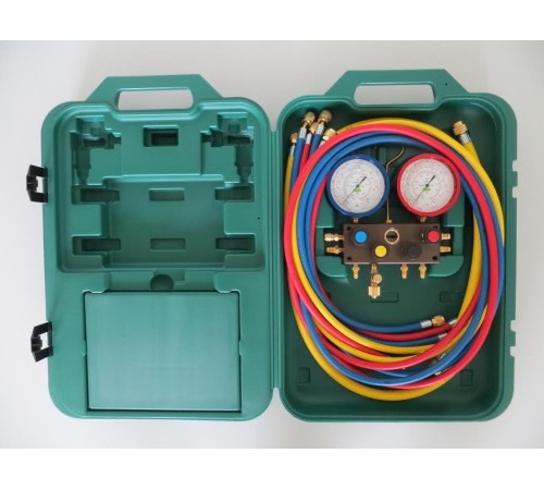 Четырехвентильный манометрический коллектор Refco M4-3-DELUXE-DS-CLIM Четырехвентильный манометрический коллектор Refco M4-3-DELUXE-DS-CLIM