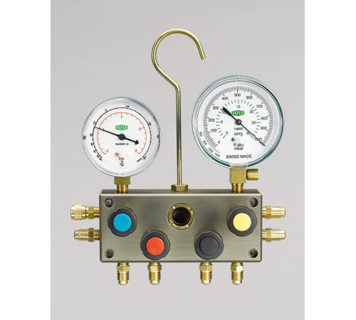 Четырёхвентильный манометрический коллектор Refco М4-3-BS- R600a
