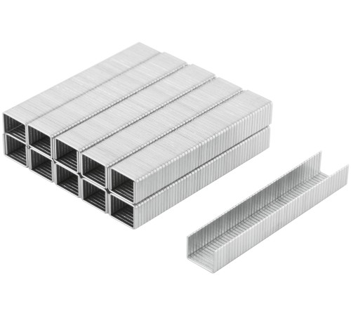 Скобы для степлера закалённые прямоугольные 10,6 мм х 1,2 мм (широкие тип 140)   8 мм, 1000 шт. КУРС