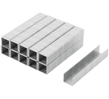 Скобы для степлера закалённые прямоугольные 10,6 мм х 1,2 мм (широкие тип 140)  10 мм, 1000 шт. КУРС