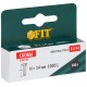 Скобы для степлера закалённые, гвозди, 14 мм, 1000 шт. FIT IT
