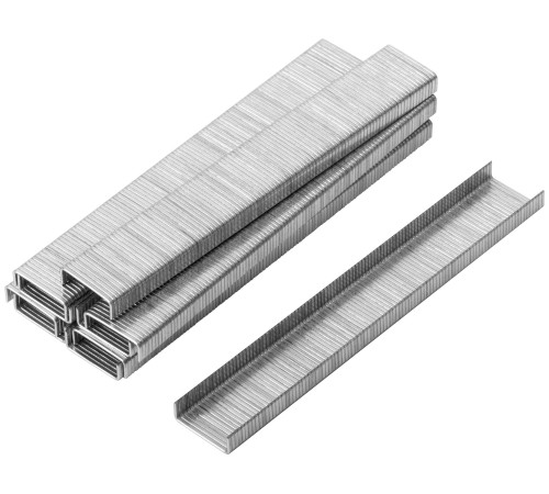 Скобы для степлера закалённые прямоугольные 11,3 мм х 0,7 мм  (узкие тип 53)  4 мм, 1000 шт. FIT IT