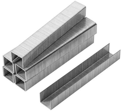 Скобы для степлера закалённые прямоугольные 11,3 мм х 0,7 мм  (узкие тип 53) 10 мм, 1000 шт. FIT IT