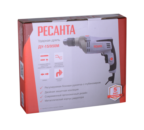 Дрель ударная Ресанта ДУ-15/950М Дрель ударная Ресанта ДУ-15/950М