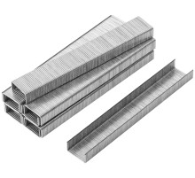 Скобы для степлера закалённые прямоугольные 11,3 мм х 0,7 мм  (узкие тип 53)  6 мм, 1000 шт. FIT DIY