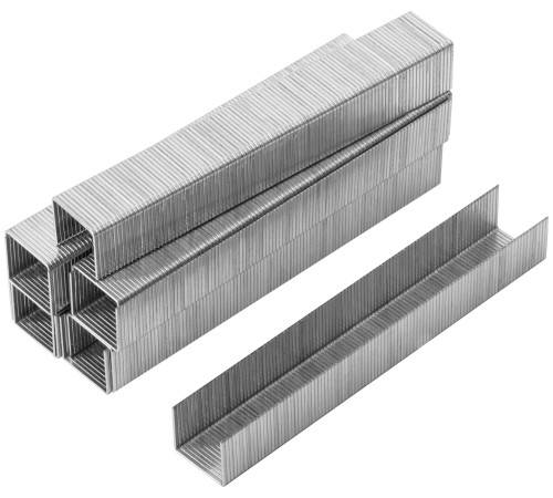 Скобы для степлера закалённые прямоугольные 11,3 мм х 0,7 мм  (узкие тип 53) 10 мм, 1000 шт. FIT DIY