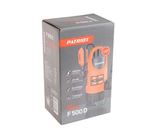Насос дренажный PATRIOT F 500 D Насос дренажный PATRIOT F 500 D