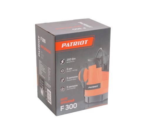 Насос дренажный PATRIOT F 300 Насос дренажный PATRIOT F 300