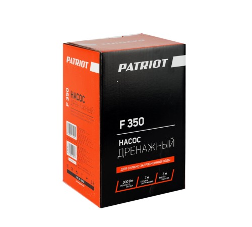 Насос дренажный PATRIOT F 350 Насос дренажный PATRIOT F 350