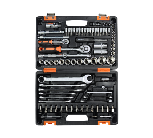 Набор инструментов, 1/2" , 1/4" , CrV, пластиковый кейс 82 предмета Вихрь Набор инструментов, 1/2" , 1/4" , CrV, пластиковый кейс 82 предмета Вихрь