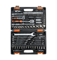 Набор инструментов, 1/2" , 1/4" , CrV, пластиковый кейс 82 предмета Вихрь