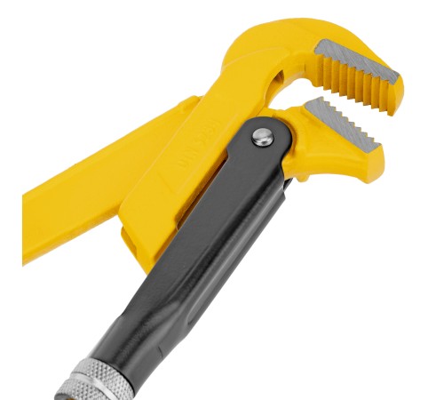 Ключ трубный рычажный №1", 1", цельнокованый, CrV, тип "L" Denzel