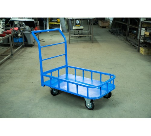 Тележка платформенная TOR ТП-Б (600х1000) (колеса 160 мм) с бортами