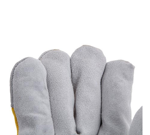 Перчатки спилковые комбинированные, усиленные, утолщенные, размер XL, Сибртех