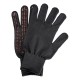Перчатки трикотажные, синтетическая нить, ПВХ-гель точка, цвет: черный, L, 13 класс Сибртех