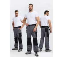 Брюки Милан NEW CH МВО (тк.Смесовая,270), т.серый/черный