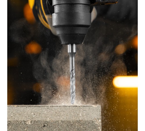 Бур по бетону, цельная крестовая пластина, 6x115 мм, SDS PLUS Denzel